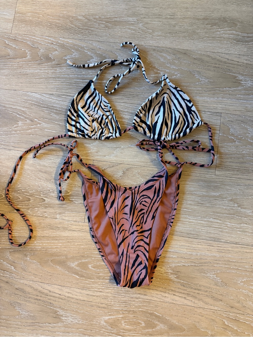 Tiger-Print Bikini